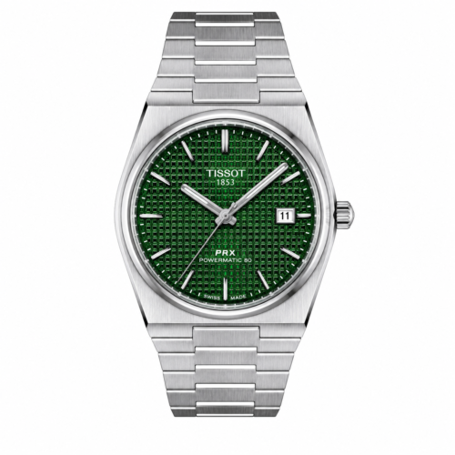 Tissot 1853 PRX Silver Chain Green Dial